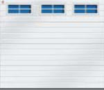 Секционные гаражные ворота Teckentrup прямоугольное остекление с поперечинами. Исполнение малый гофр.