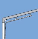 Секционные промышленные автоматические ворота Teckentrup:  стандартные направляющие с наклоном типа ND. (максимальный угол 30 градусов)
